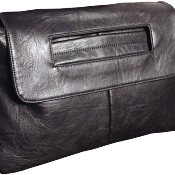 Women PU Leather Clutch Handbag Large Capacity Crossbody Messenger Bag - Picture 1 of 8